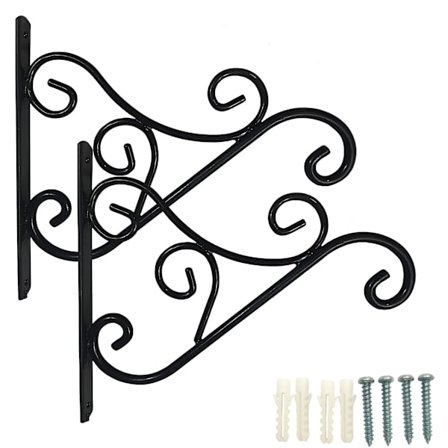 2 Kraftige Hage Metall Hengende Kurvstativ Plant Hengere Kroker Veggdekor