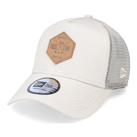 New Era - Beige trucker Caps - Heritage Patch 9Forty A-Frame Stone Trucker @ Hatstore