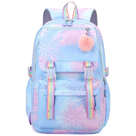 Børne rygsæk - Skoletaske til piger - Taske til grundskolebørn - Blå