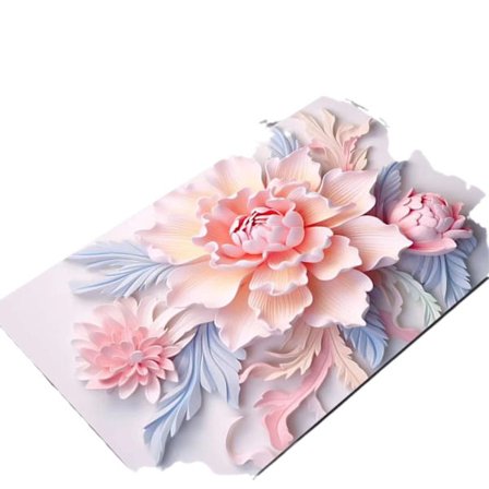 Ny tredimensionell blomma diatoméjord golvmatta badrum vattenabsorberande halkfri fotmatta teknikduk matta maskintvättbar badrumsmatta