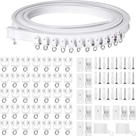 Gardinskinne 1-spor fast størrelse 500CM skruet