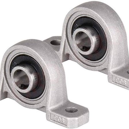 Pakke med 4 bloklejer, 10 mm kuglelejer, pudebloklejer, flangeboring, seljusterende