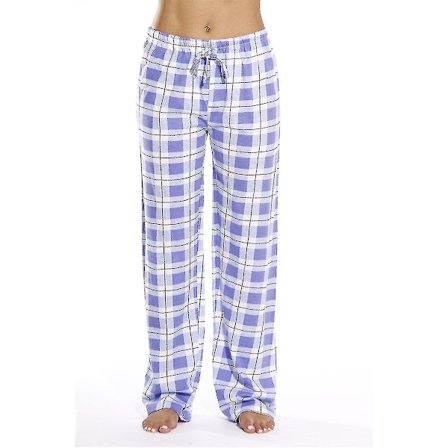 Pyjamasbukser til kvinder med lommer, blød flanel ternet pyjamasbukser til kvinder CNMR