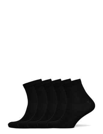 Lindex Sock 5P Bb Plain - Black - 37/39
