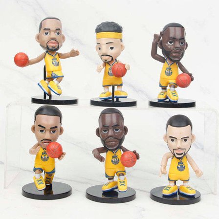 IC NBA basketballstjerne Q version 6 modeller Golden State Warriors Curry Poole dukke ornamenter taske hånd[HK]