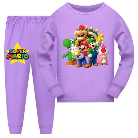 Super Mario kostume forår og efterår børnehjemstøj Pyjamassæt