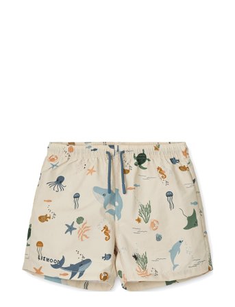 Liewood Aiden Printed Board Shorts - Beige - 128