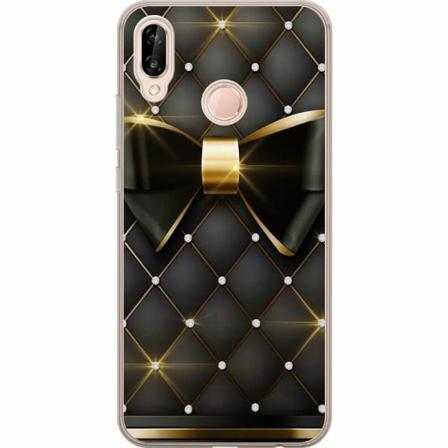 Huawei P20 Lite Genomskinligt Skal Gyllene Rosett