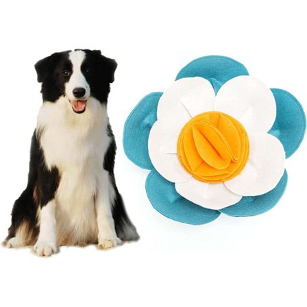 Sniffemåtte til hunde - Læringsspil - Hundetræningsmåtte - Stimuler naturlige søgeevner for at frigøre stress - Blå