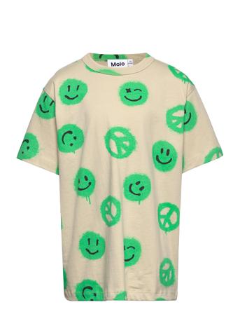 Riley T-shirts Short-sleeved Beige Molo*Betinget Tilbud