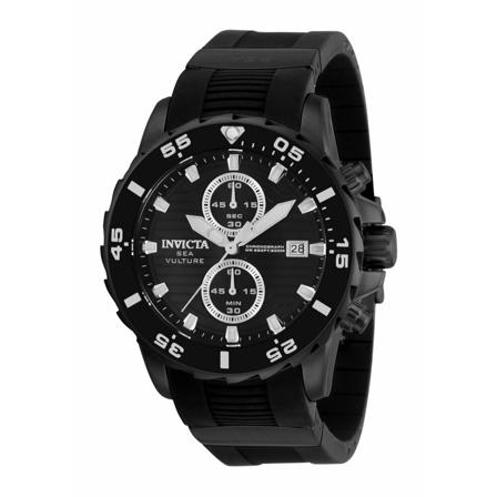 Invicta Watches Sea Vulture 35037 Men& Quartz Watch - 46mm svart, Herr Klockor, Herr, Storlek: ONE SIZE