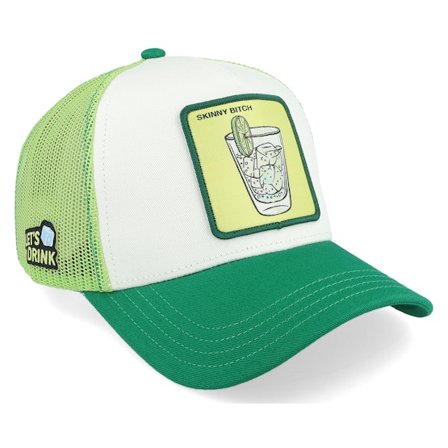 Capslab - Vihreä trucker Lippis - Cocktails Skinny Bitch Green/White Trucker @ Hatstore