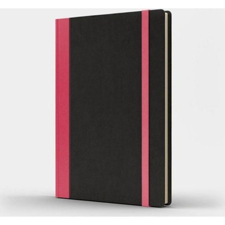 Anteckningsblock - loggbok Like u Notebook B5 Pro L rutigt svart/rosa