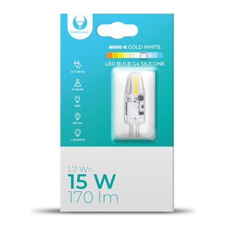 Forever LED-lamppu G4 1.7W 12V 6000K 170lm 170lm