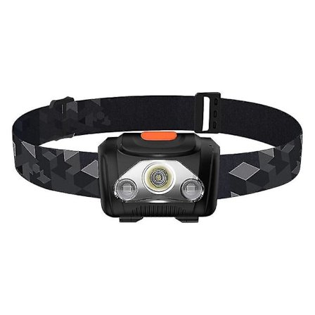 Huvudlampa LED Röd Vit Ljus Huvudlampa AAA Batteri Huvudlampa Vattentät 4 Lägen Huvudlampa