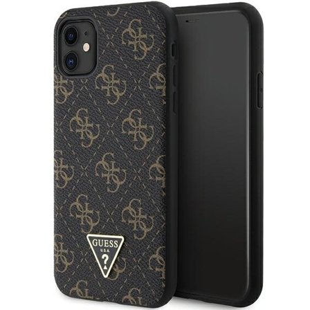Guess 4G Triangle Metal Logo etui til iPhone 11 / XR - sort