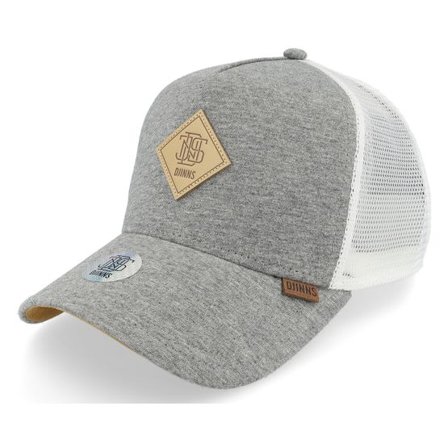 Djinns - Grå trucker Keps - Hft Cap Jersey Patch Grey Heather/White Trucker @ Hatstore