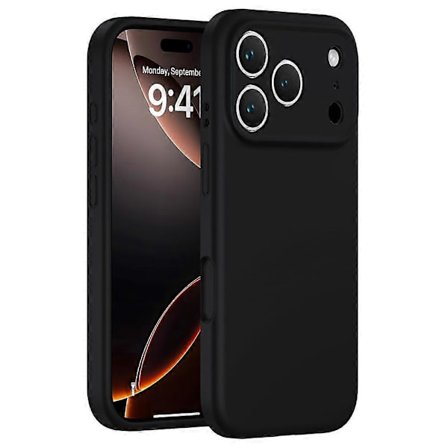 Kompatibel Kompatibel med iPhone 17 Pro Max Cover Præcisionspasform PC + Flydende Silikone Beskyttende Telefoncover med Mikrofiberforing