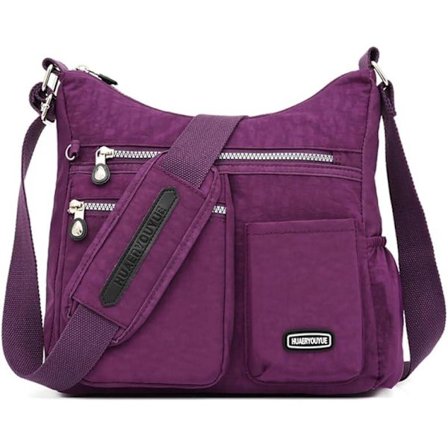 Suuri naisten olkalaukku, miesten vedenpitävä nyloninen crossbody-laukku, muodikas monitoimitasku rento laukku