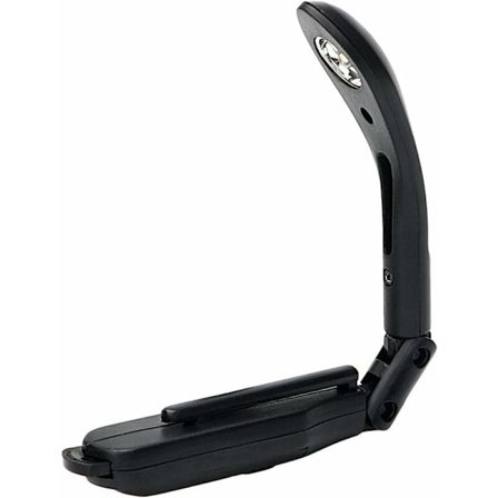 Justerbar Clip-on Bokläslampa med Vikbart Batteri (Svart)