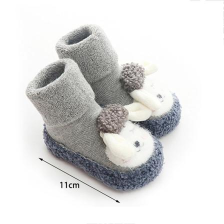 1 Par Baby 3d Cartoon Anti-slip Mjuka Golvstrumpor Med Gummi An