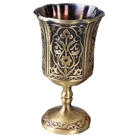 Renaissance Bägare Kalk Vintage Nattvardsbägare, Medeltida Zinklegering Bägare för Heminredning, Gåvor (FMY)