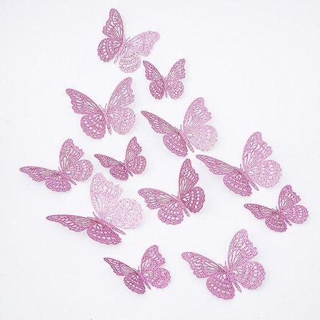 3d Fjärilsväggdekor 48 st 3 storlekar-vita fjärilsfödelsedagsdekorationer&fjärilsfestdekorationer&fjärilskakdekorationer-avtagbara