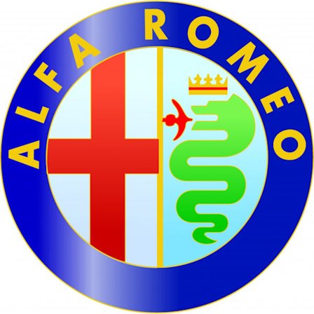 Alfa Romeo dekal, finns i 2 storlekar