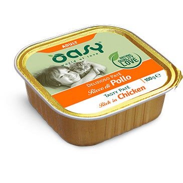 Oasy Wet Delizioso Patè Ricco Di Pollo Cibo Umido Per Gatti