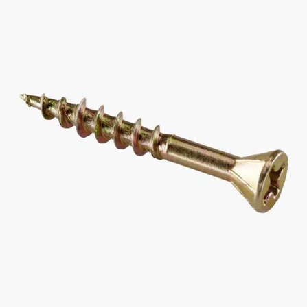 Biltema - Listeskrue gullforkrommet 3 2 x 25 mm