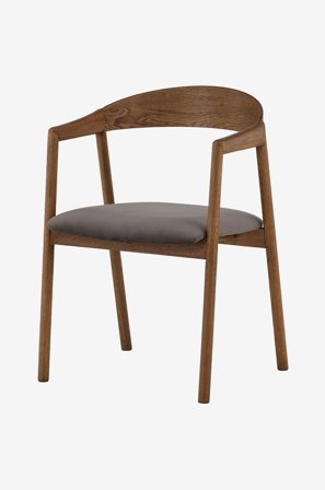 VIND - Långön spisebordsstol 2-pak - Brun - Stole med armlæn - Fra Homeroom