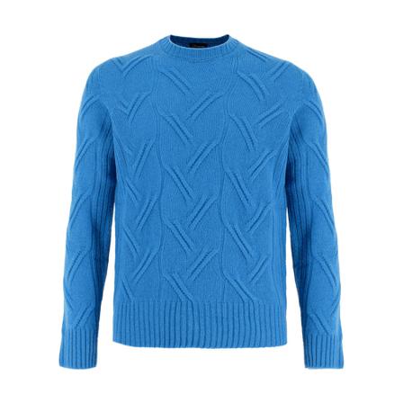 Drumohr, Round-neck Knitwear Blauw, Heren, Maat:XL