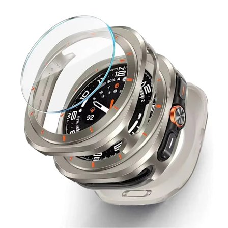 Metallfodral i aluminiumlegering för Samsung Galaxy Watch 7 Ultra 47 Skärmskydd Ram Skydd för Samsung Galaxy Ultra Watch 47mm