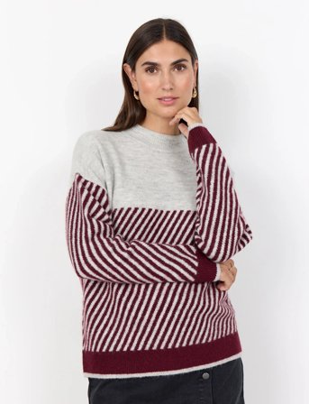 Soyaconcept Sc-Nessie Stripe - Burgundy - XS