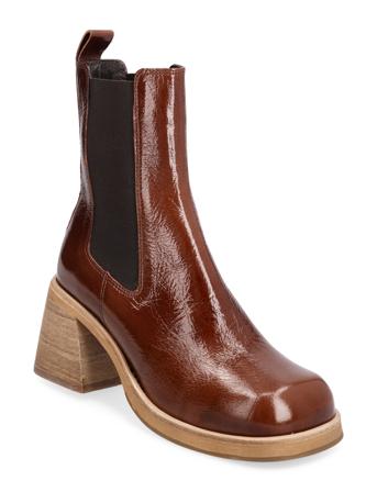Booties Shoes Boots Ankle Boots Ankle Boot - Heel Brun Billi Bi*Betinget Tilbud