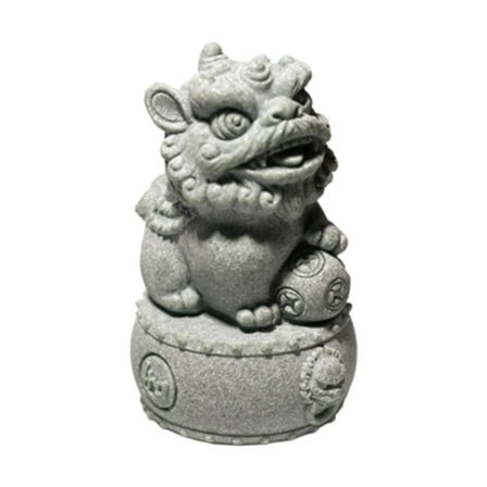 Te Kæledyrs Ornament Souvenir Løvefigur til Skrivebord Yoga Rum Hylde Hjemmekontor Rund