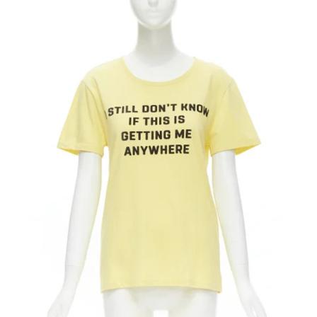 Celine Vintage Pre-owned Cotton tops , Geel , Dames , Maat: S