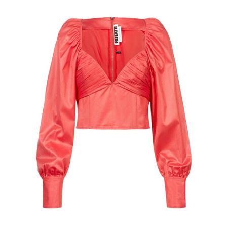 Rotate Birger Christensen Top with a deep neckline Pink, Dame