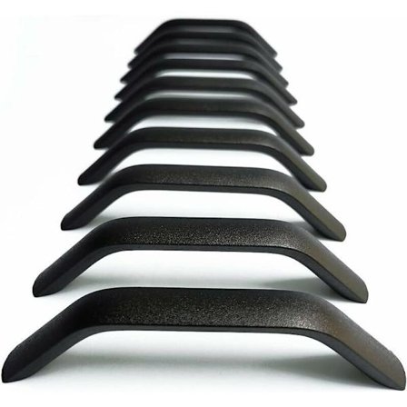 10x Dørhåndtag Skuffeskab Skab Garderobe Håndtag Skuffer Soveværelsesmøbler Sort C/C 160mm