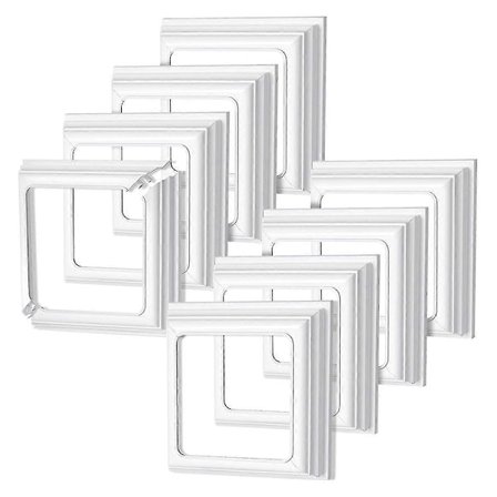 4x4 tommer Vinyl Stolpe Skørt Stolpe Base Dækken Søjle Omslag til Veranda Dæk Stolpe Base Vinyl Stolpe Muffe Stolpe Trim (8 stk)