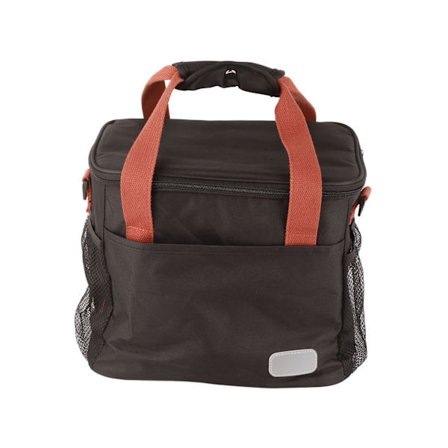 Isolert lekkasjesikker frysbar kjølebag med skulderstropp for kontorarbeid svart