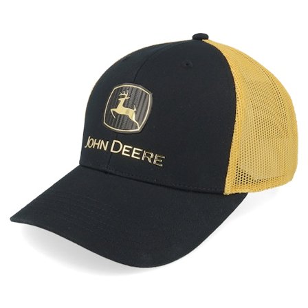 John Deere - Schwarz Trucker Cap - Liquid Chrome Gold/Black Trucker @ Hatstore