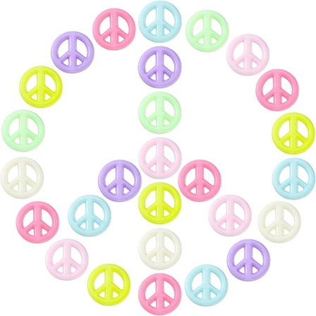200 stk Peace Sign Perler Godteri Farge Fred Symbol