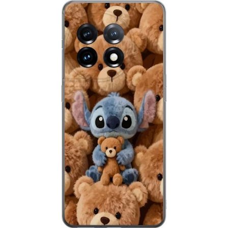Kompatibelt Mobildeksel til OnePlus 11R Stitch omgitt av brune teddybjørner med en liten teddybjørn i fanget i en søt og koselig kawaii-design