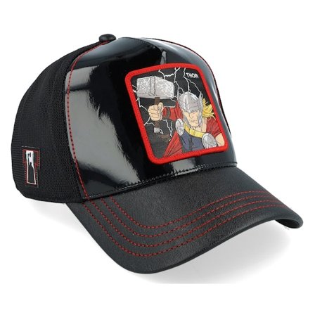 Capslab - Sort trucker Kasket - Marvel Thor Black/Grey A-Frame Trucker @ Hatstore