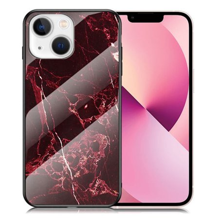 Fantasy Marmor iPhone 13 Mini skal - Blodröd Marmor