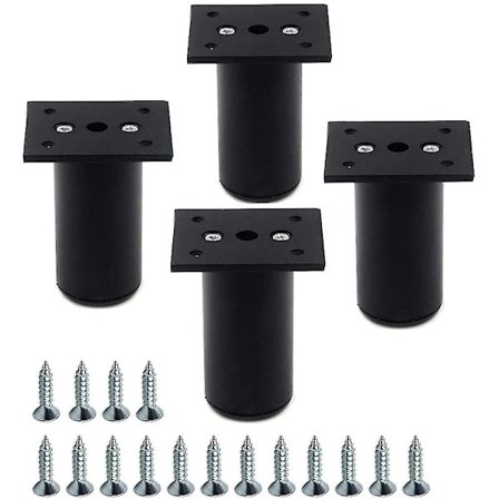 4 stk. justerbare møbelfødder i aluminiumlegering til skabe