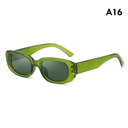 Modesolglasögon Kvinnor rektangulära solglasögon Vintage solglasögon M