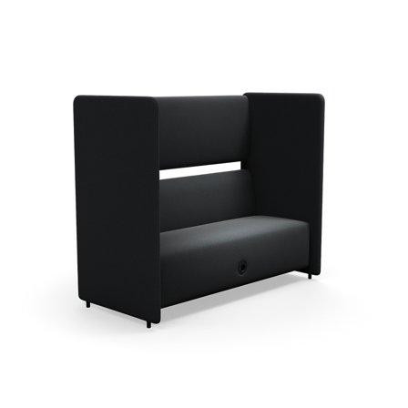 Akustiksofa CLEAR SOUND mit USB-Anschluss, 3-Sitzer, Stoff Pod CS, anthrazit