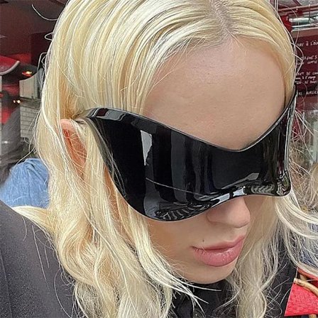 New Futuristic Oversized Sunglasses for Women Trends Punk Y2k Sun Glasses Goggle Men 2000'S Brand Designer Eyewear De Sol Oculos